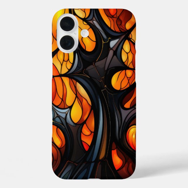Coques Case-Mate iPhone NUANCES D'ORANGE & ARBRE D'HALLOWEEN ÉPouvantable  (Verso)