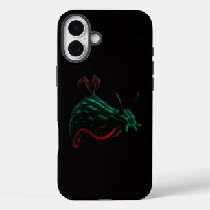 Coque Pour iPhone 16 Plus Nudibranche de mer néon Black 4 Luxe iPhone 16 Plu