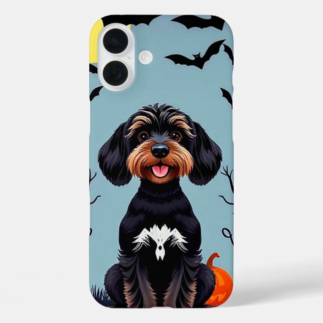Coques Case-Mate iPhone Nuit adorable de chiot hanté 🐾👻 Automne effrayan (Verso)