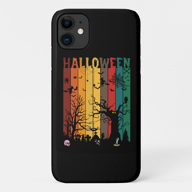 Coques Case-Mate iPhone Nuit Colorée d'Halloween (Dos)