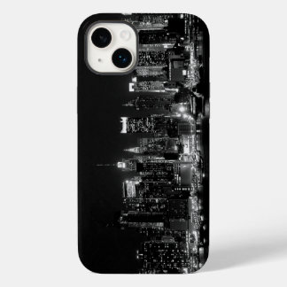 Coque Pour iPhone 14 Plus Nuit de New York en noir et blanc