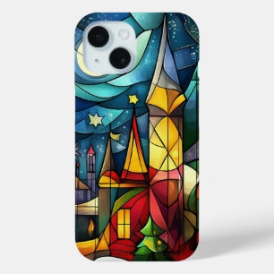 Coque Case-Mate iPhone Nuit de Noël de l'église en vitrail