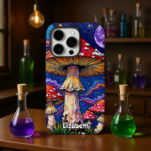 Coque iPhone 16 Pro "Nuit des champignons psychédéliques