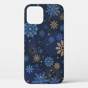 Case-Mate iPhone Case Nuit d'hiver : Blue Snowflake Motif.