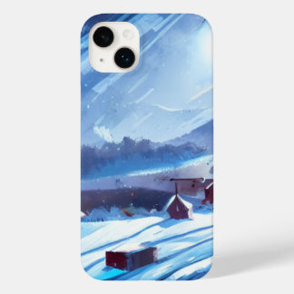 Coque Case-Mate iPhone Nuit d'hiver tranquille dans un village couvert de