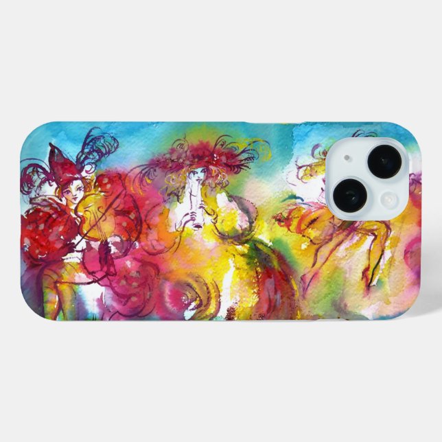 Coques Case-Mate iPhone NUIT DU CARNAVAL / Mascarade vénitienne, Musique d (Verso (horizontal))