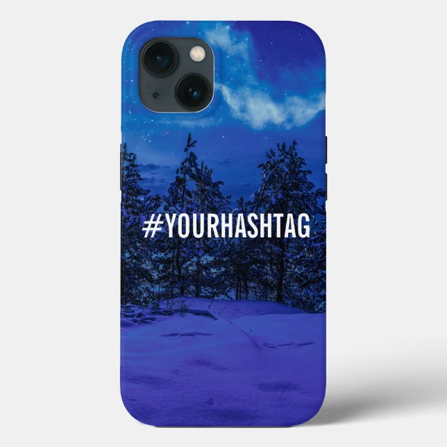 Coques Case-Mate iPhone Nuit étoilée avec pleine lune en forêt (Verso)