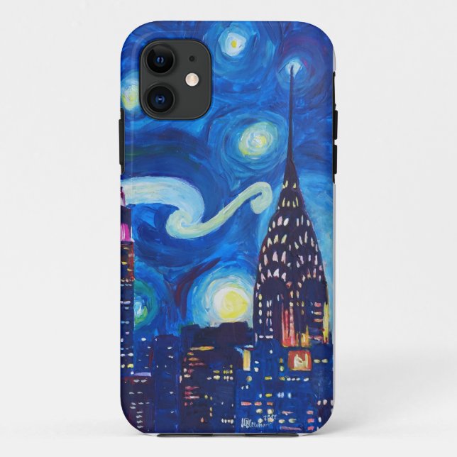 Coques Case-Mate iPhone Nuit étoilée New York (Dos)