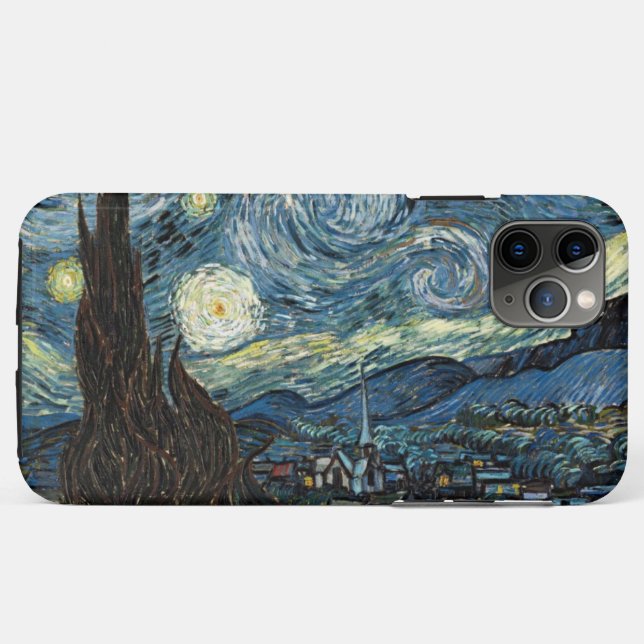 Coques Case-Mate iPhone Nuit étoilée par Van Gogh (Dos (Horizontal))