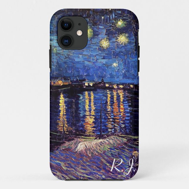 Coques Case-Mate iPhone Nuit étoilée sur le Rhône par Van Gogh (Dos)