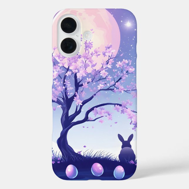 Coques Case-Mate iPhone Nuit lunaire de lapin (Verso)