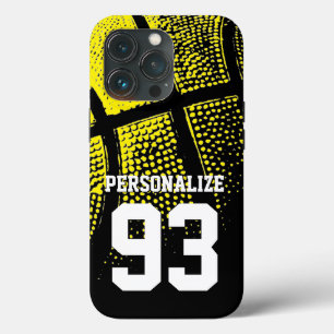 Case-Mate iPhone Case Numéro de maillot de basket-ball jaune personnalis