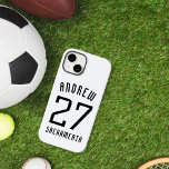 Coque Case-Mate iPhone Numéro de sport noir et blanc simple<br><div class="desc">Élevez votre jeu avec notre coque iphone Simple Black and White Sports Number. Customisez-le avec le numéro de votre joueur favori et soutenez votre équipe sur le terrain et hors du terrain. Parfait pour les garçons, les filles et les enfants sportifs qui veulent montrer leur amour pour le jeu !...</div>