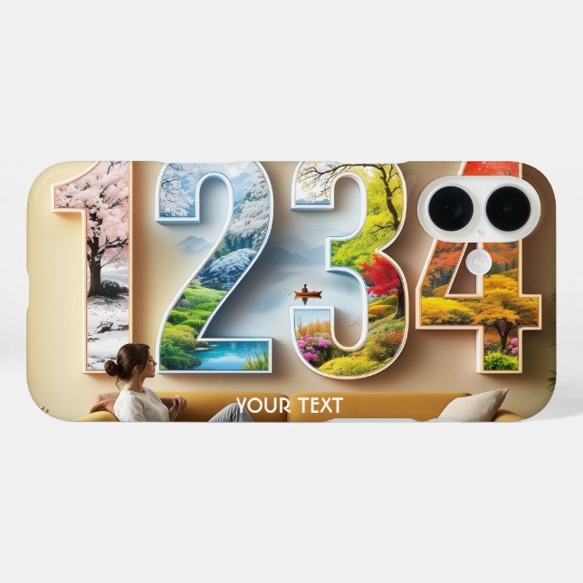 Coques Case-Mate iPhone Numéros de la saison quatre de Fantasy Cute (Verso (horizontal))
