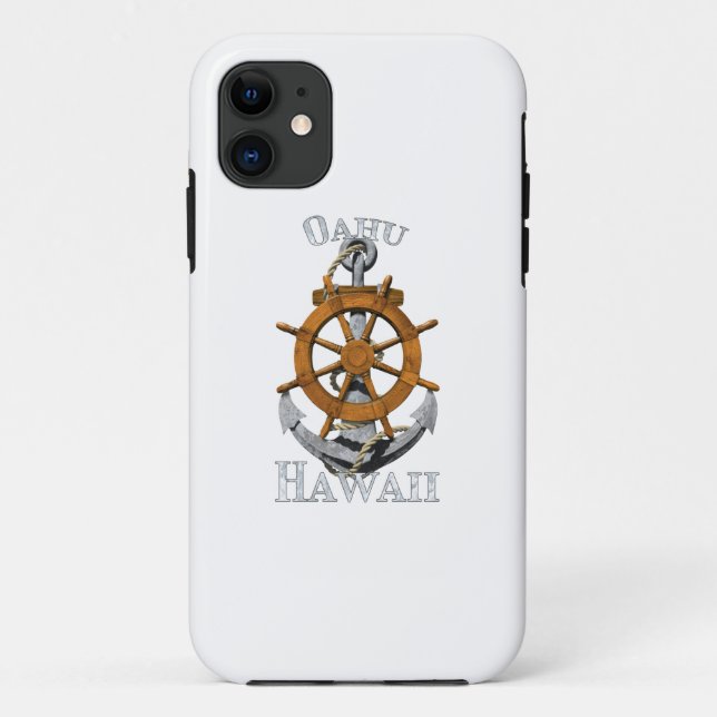 Coques Case-Mate iPhone Oahu Hawaii Vacation Nautical Anchor Helm Sailing (Dos)