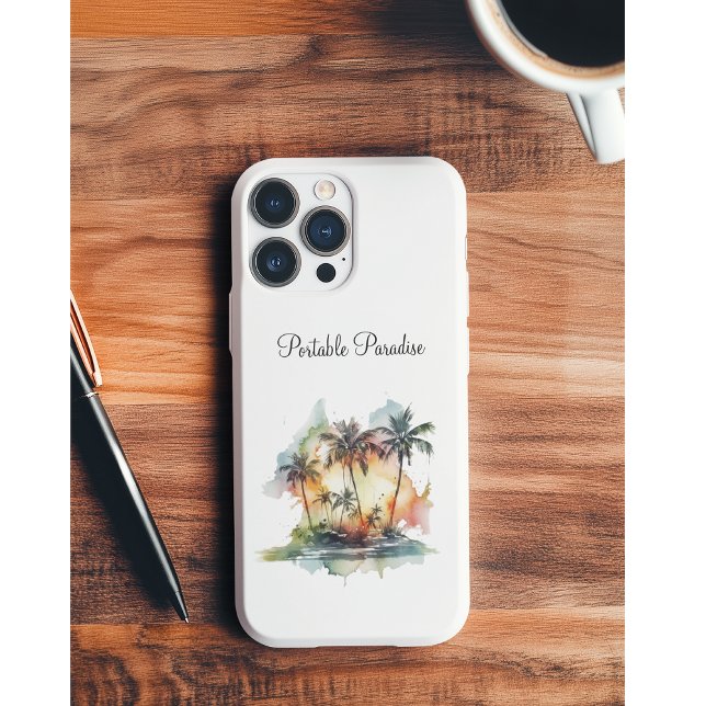 Coques Case-Mate iPhone Oasis du coucher de soleil, personnalisé (Créateur téléchargé)