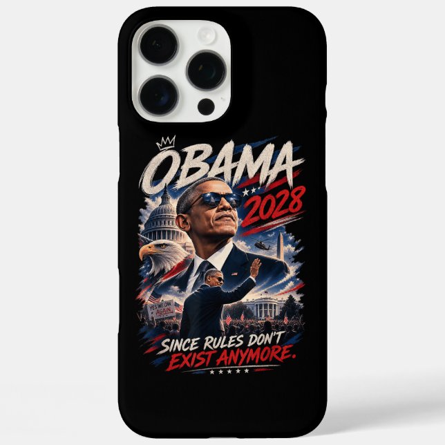 Coques Case-Mate iPhone Obama 2028 Puisque les règles n'existent plus (Verso)