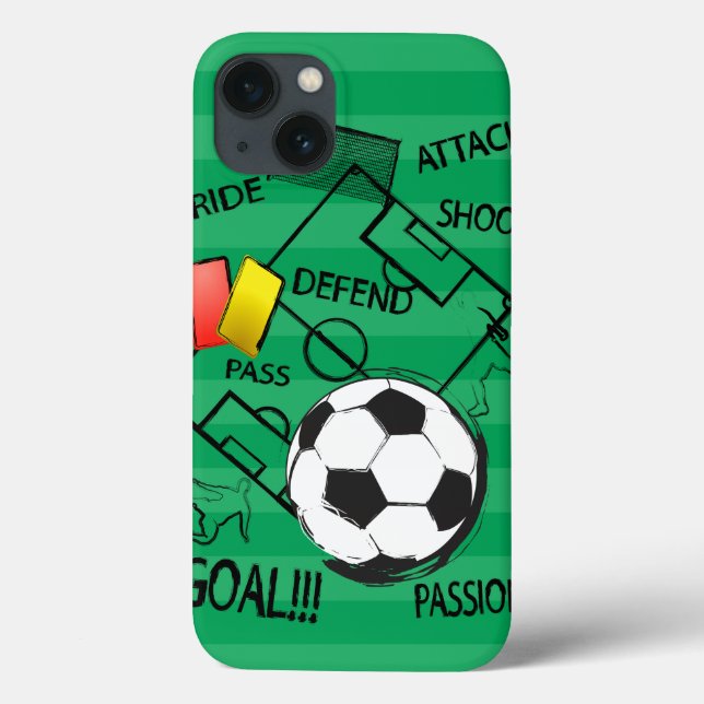 Coques Case-Mate iPhone Objectif de l'attaque de football (Verso)