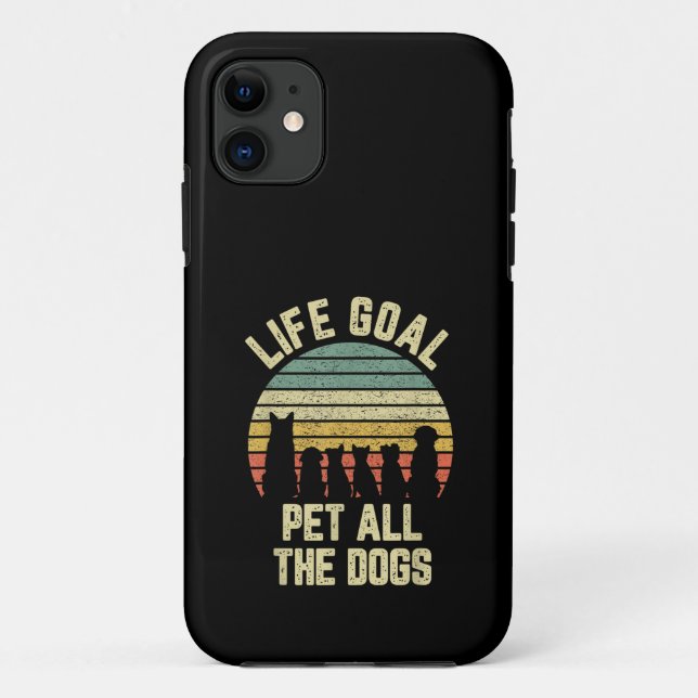 Coques Case-Mate iPhone Objectif de vie Caresser tous les chiens Amoureux  (Dos)
