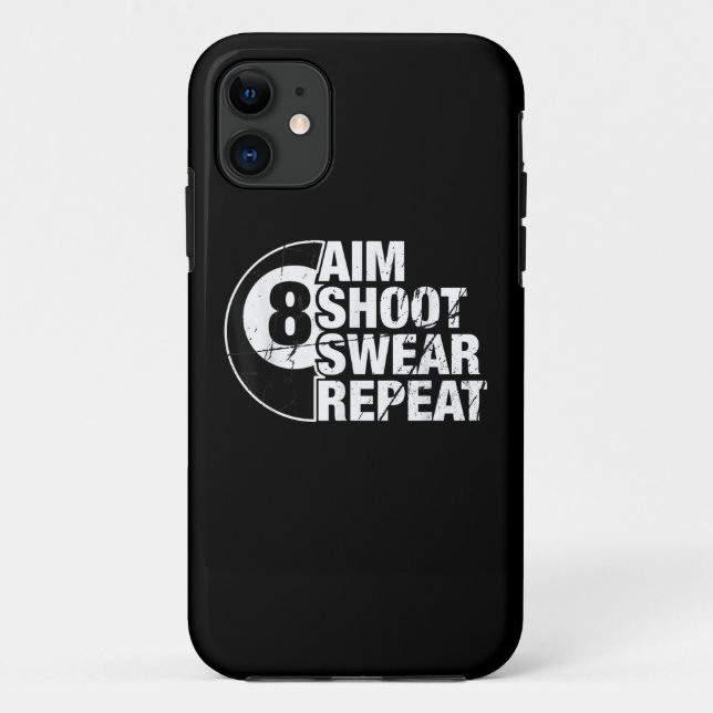 Coques Case-Mate iPhone objectif tirer jurer répéter 8 balles piscine bill (Dos)