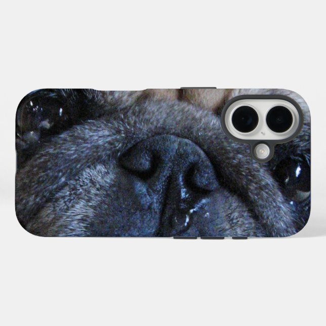 Coques Case-Mate iPhone Obtenez le chien bientôt malade bon de carlin (Verso (horizontal))