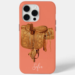 Coque Case-Mate iPhone Occidental, Vintage, Selle, Pays, Monogramme, Pers