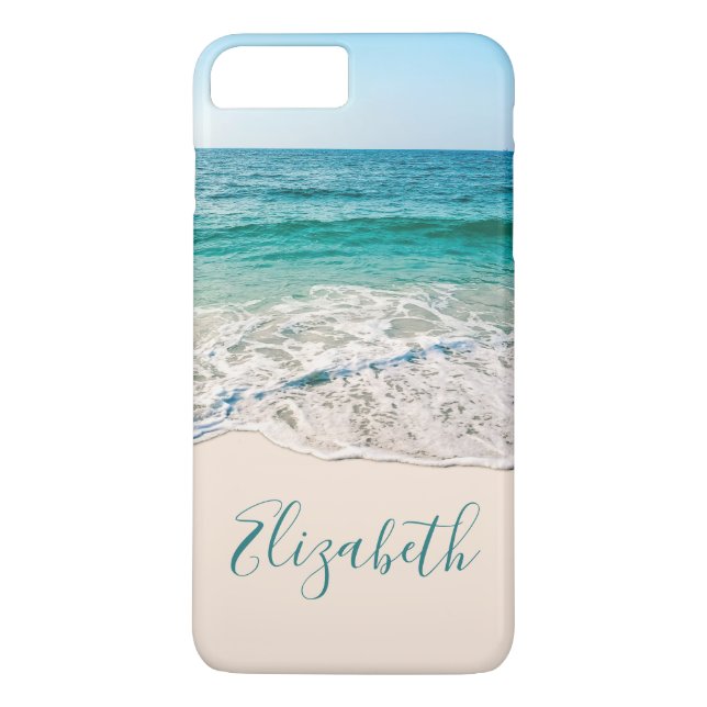 Coques Case-Mate iPhone Ocean Beach Shore pour ajouter votre nom (Dos)