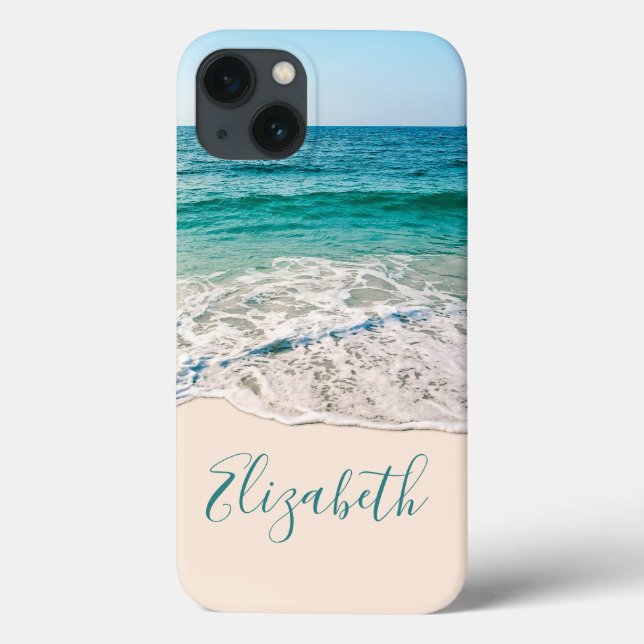 Coques Case-Mate iPhone Ocean Beach Shore pour ajouter votre nom (Verso)