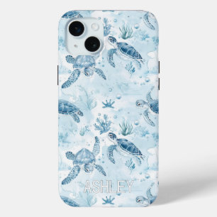 Coque Case-Mate iPhone Océan bleu personnalisé sous les tortues de mer