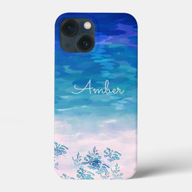 Coques Case-Mate iPhone Océan Bleu Plage Personnalisé (Verso)
