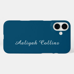 Coque Pour iPhone 16 Plus Ocean Blue Minimaliste Professionnel Moderne