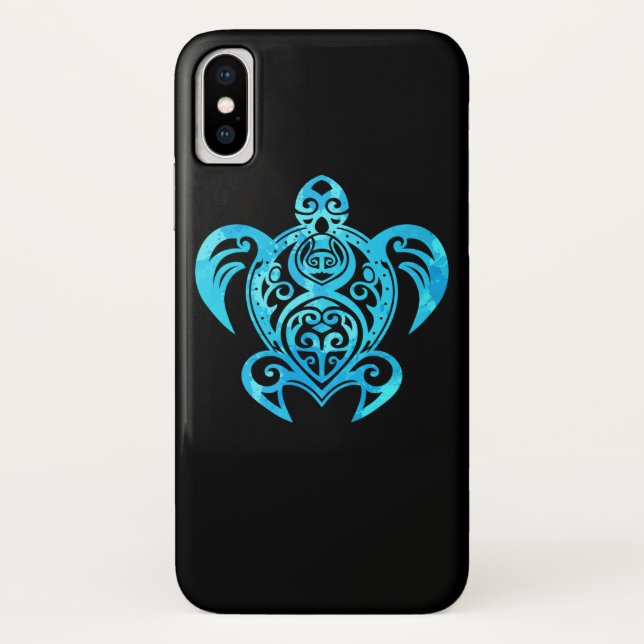 Coques Case-Mate iPhone Ocean Blue Tribal Hawaiian Sea Turtle (Dos)