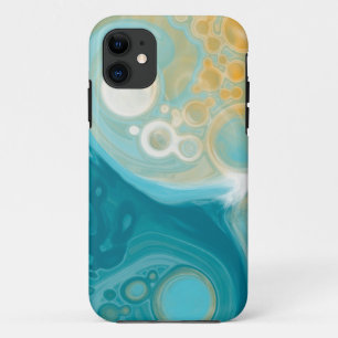 Case-Mate iPhone Case Ocean Blue Waves et Sandy Brown Fluid Art