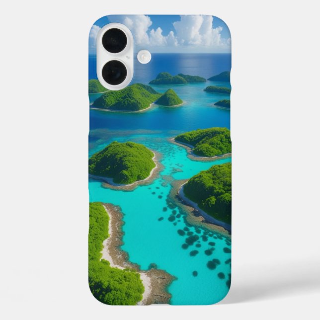 Coques Case-Mate iPhone "Ocean Escape : Aerial Island Paradise (Verso)
