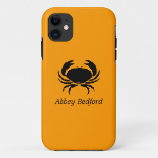 Coque Case-Mate Pour iPhone Ocean Glow_Black sur Orange Crab_personalisé
