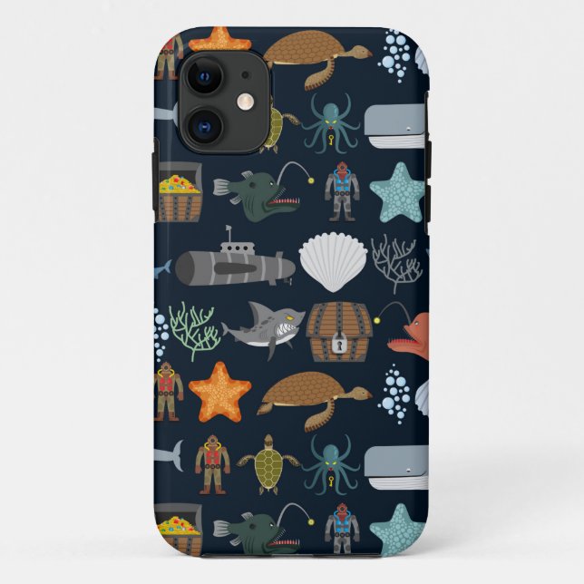 Coques Case-Mate iPhone Océan Habitants Motif 1 (Dos)
