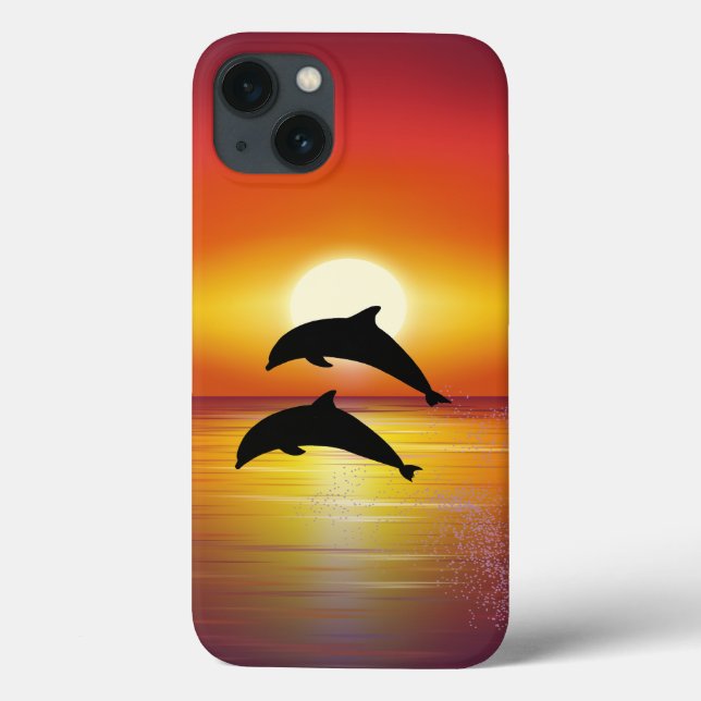 Coques Case-Mate iPhone Ocean Sunset Dolphins Couple Jouer Love iPad Cas (Verso)