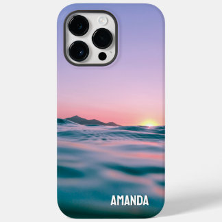 Coque Case-Mate iPhone Ocean Water Sun Rise Island Relaxant Nom personnal