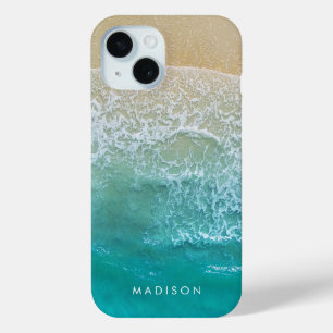 Coque Case-Mate iPhone Ocean Waves Motif Monogramme Nom plage