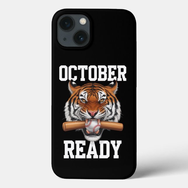 Coques Case-Mate iPhone Octobre Prêt Pour Le Tigre Prêt Baseball 2024 (Verso)