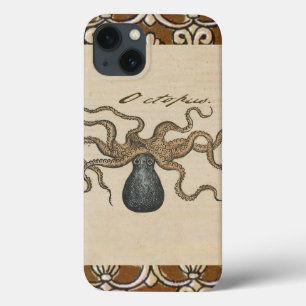 iPhone 13 Coque Octopus Kraken Illustration Vintage