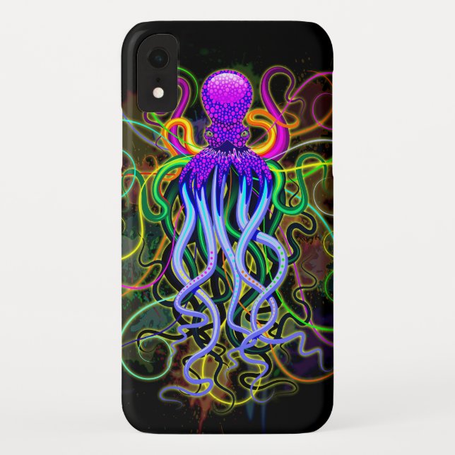 Coques Case-Mate iPhone Octopus Luminescence psychédélique (Dos)