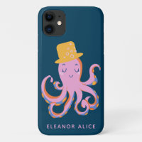 Octopus rose Quirky Dancing Animal Personnalisé
