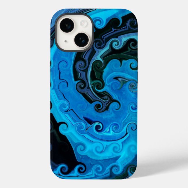 Coques Case-Mate iPhone Octopus Sous L'Abstrait De La Mer (Verso)
