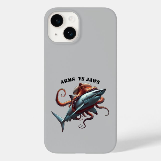 Coques Case-Mate iPhone Octopus Wrapped Around a Great White Shark URM (Verso)