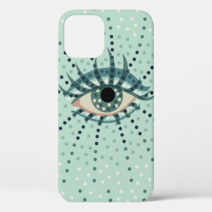 Etui iPhone Case-Mate Oeil bleu étrange avec des points d'art psychédéli