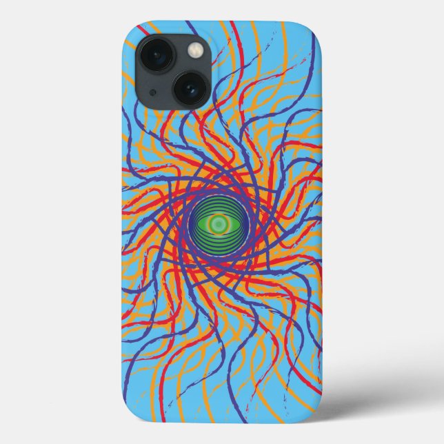 Coques Case-Mate iPhone Œil d'araignée / Fond bleu ciel (Verso)