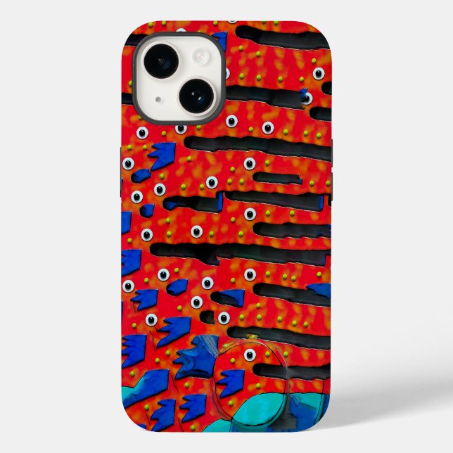 Coques Case-Mate iPhone Oeil de poisson contemporain Abstrait (Verso)