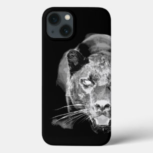 iPhone 13 Case Oeil Jaguar noir et blanc