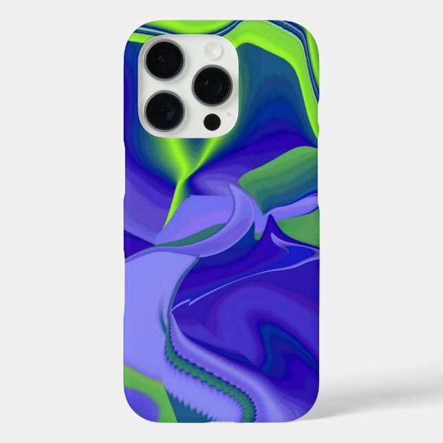 Coques Case-Mate iPhone Oeil mal, 3D Abstrait en vert bleu violet (Verso)
